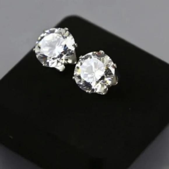 925 STERLING SILVER 2.5 CT STUD DIAMOND EARRINGS, WOW EARRINGS, CUTE EARRINGS. - Picture 3 of 4